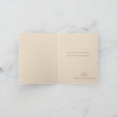 Minimalistisch eenvoudig modern beer Baby shower Bedankkaart (Binnen)