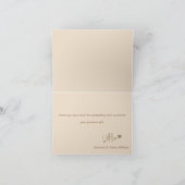 Minimalistisch eenvoudig modern beer Baby shower Bedankkaart (Binnen)