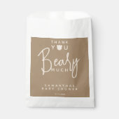 Minimalistisch eenvoudig modern beer Baby shower Bedankzakje (Voorkant)