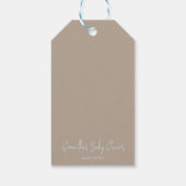 Minimalistisch eenvoudig modern beer Baby shower Cadeaulabel (Achterkant)