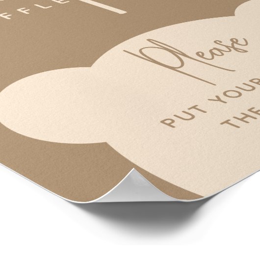 Minimalistisch eenvoudig modern Beer Baby shower D Poster (Hoek)