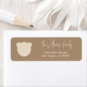 Minimalistisch eenvoudig modern beer Baby shower Etiket (Insitu)