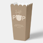 Minimalistisch eenvoudig modern beer Baby shower F Bedankdoosjes (Achterkant)
