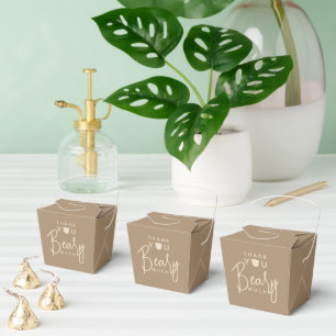 Minimalistisch eenvoudig modern beer Baby shower F Bedankdoosjes