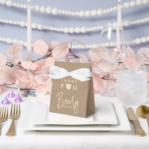 Minimalistisch eenvoudig modern beer Baby shower F Bedankdoosjes