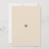 Minimalistisch eenvoudig modern beer Baby shower F Kaart (Achterkant)