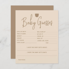 Minimalistisch eenvoudig modern beer Baby shower G