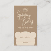Minimalistisch eenvoudig modern Beer Baby shower G Informatiekaartje (Voorkant)