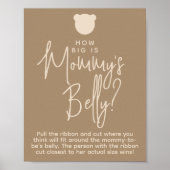 Minimalistisch eenvoudig modern Beer Baby shower G Poster (Voorkant)