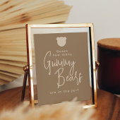 Minimalistisch eenvoudig modern Beer Baby shower G Poster