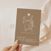 Minimalistisch eenvoudig modern beer Baby shower Kaart