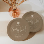 Minimalistisch eenvoudig modern beer Baby shower Papieren Bordje<br><div class="desc">Een beetje wild is onderweg? Natuurlijk zal je het vieren! Dit kunnen wij u helpen een geweldig Baby shower te plannen!</div>