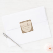 Minimalistisch eenvoudig modern Beer Baby shower Vierkante Sticker (Envelop)