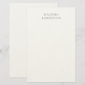 Minimalistisch Eenvoudig Modern  Briefpapier (Voorkant / Achterkant)
