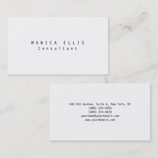 Minimalistisch eenvoudig modern Creative Plain Ori Visitekaartje (Voorkant / Achterkant)