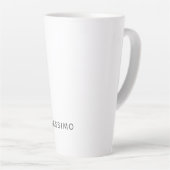 Minimalistisch Eenvoudig Modern Eigen Naam Toevoeg Latte Mok (Rechterhoek)
