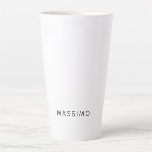 Minimalistisch Eenvoudig Modern Eigen Naam Toevoeg Latte Mok (Voorkant)