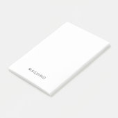Minimalistisch Eenvoudig Modern Eigen Naam Toevoeg Post-it® Notes (Schuin)