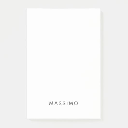 Minimalistisch Eenvoudig Modern Eigen Naam Toevoeg Post-it® Notes (Voorkant)