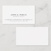 Minimalistisch eenvoudig, modern, elegant visitekaartje (Voorkant / Achterkant)