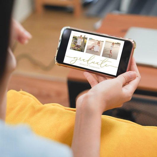 Minimalistisch, eenvoudig, modern Gold Script Afst Kaart