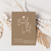 Minimalistisch eenvoudig modern klein beer Baby sh Kaart