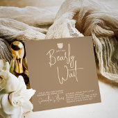 Minimalistisch eenvoudig modern klein beer Baby sh Kaart