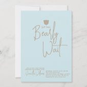 Minimalistisch eenvoudig modern klein beer Baby sh Kaart (Voorkant)