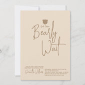 Minimalistisch eenvoudig modern klein beer Baby sh Kaart (Voorkant)