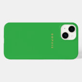 Minimalistisch eenvoudig modern monogram groen gou Case-Mate iPhone case (Achterkant (horizontaal))