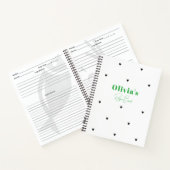 Minimalistisch Eenvoudig Modern Monogram Hartrecep Notitieboek (Binnen)