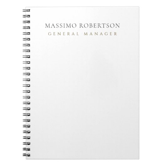 Minimalistisch Eenvoudig Modern Notitieboek (Voorkant)