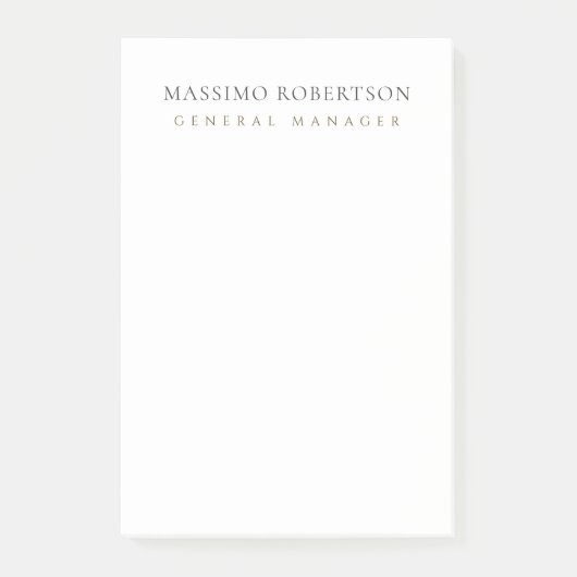 Minimalistisch Eenvoudig Modern Post-it® Notes (Voorkant)