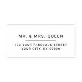 Minimalistisch eenvoudig modern retouradres rubberstempel (Afrduk)