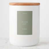 Minimalistisch Eenvoudig Modern Sage Body Butter Voedselcontainer Etiket (Voorkant)