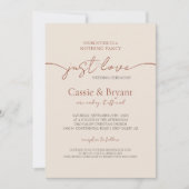 Minimalistisch eenvoudig modern script Terracotta  Kaart (Voorkant)