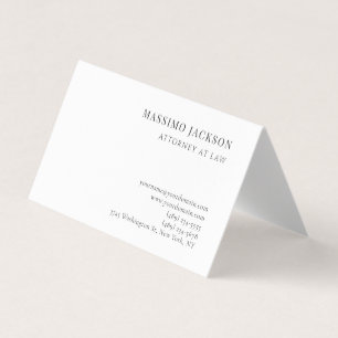 Minimalistisch Eenvoudig Modern Sober Zwart & Wit Visitekaartje