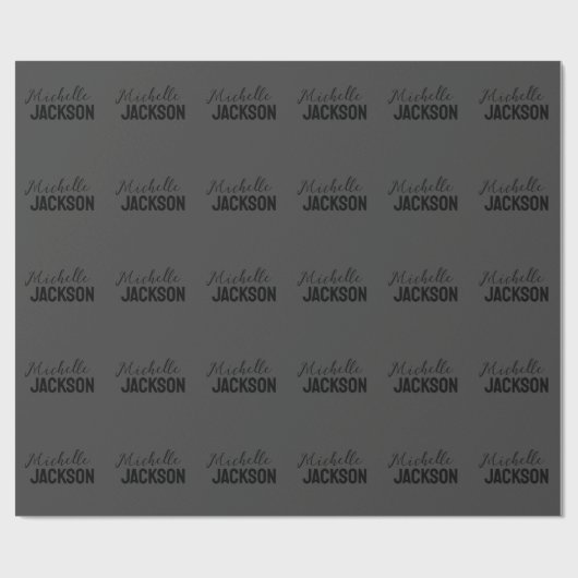 Minimalistisch Eenvoudig Modern Uw Naam Bericht Cadeaupapier (Vlak)