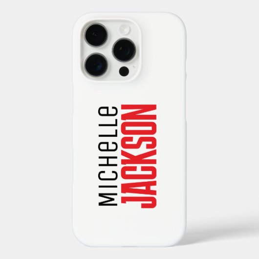 Minimalistisch Eenvoudig Modern Uw Naam Bericht Case-Mate iPhone Case (Achterkant)