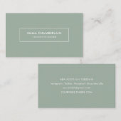 Minimalistisch, eenvoudig, modern visitekaartje (Voorkant / Achterkant)