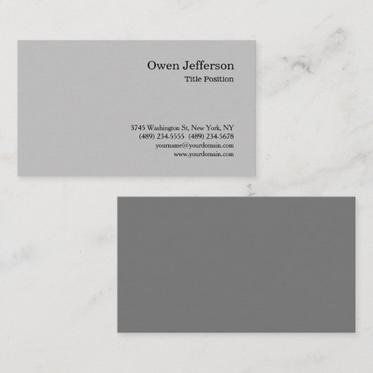 Minimalistisch, eenvoudig, modern visitekaartje (Voorkant / Achterkant)