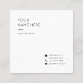 Minimalistisch eenvoudig, modern Visitekaartje (Achterkant)