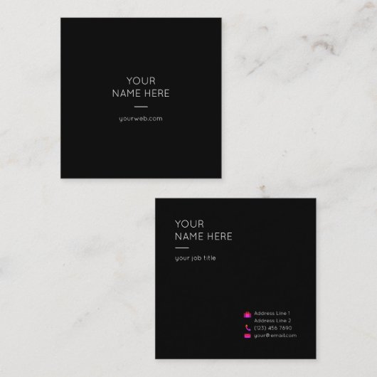 Minimalistisch eenvoudig, modern Visitekaartje (Voorkant / Achterkant)