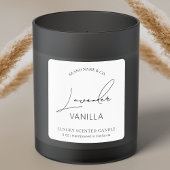 Minimalistisch Eenvoudig Modern Zwart Wit Kaarsene Vierkante Sticker