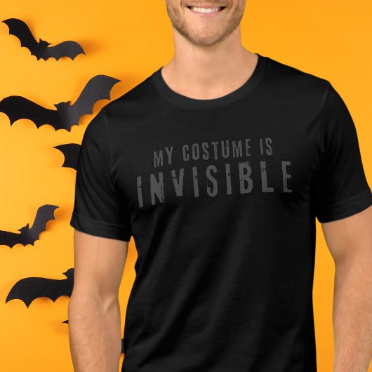 Minimalistisch eenvoudig onzichtbaar halloween kos Tri-Blend shirt