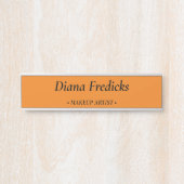 Minimalistisch eenvoudig oranje bedrijf deurbordje (Voorkant)