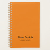 Minimalistisch eenvoudig oranje bedrijf planner (Voorkant)