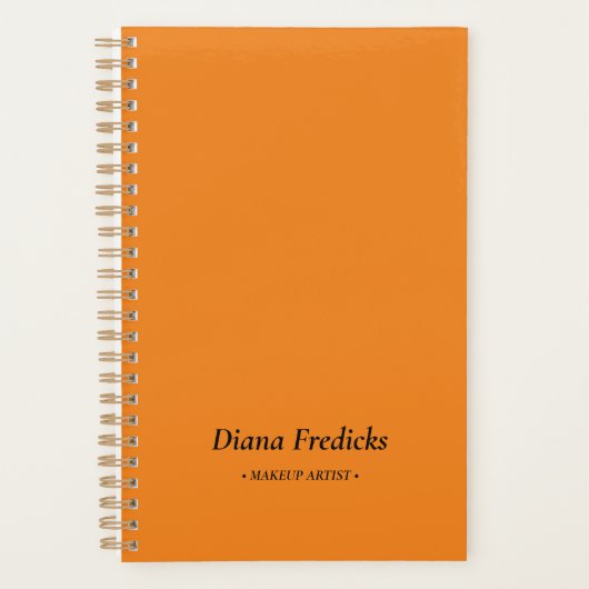 Minimalistisch eenvoudig oranje bedrijf planner (Voorkant)