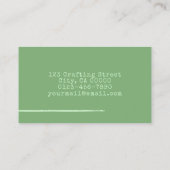 Minimalistisch Eenvoudig Pastel Groen Schattige Ha Visitekaartje (Achterkant)