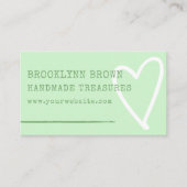 Minimalistisch Eenvoudig Pastel Groen Schattige Ha Visitekaartje (Voorkant)